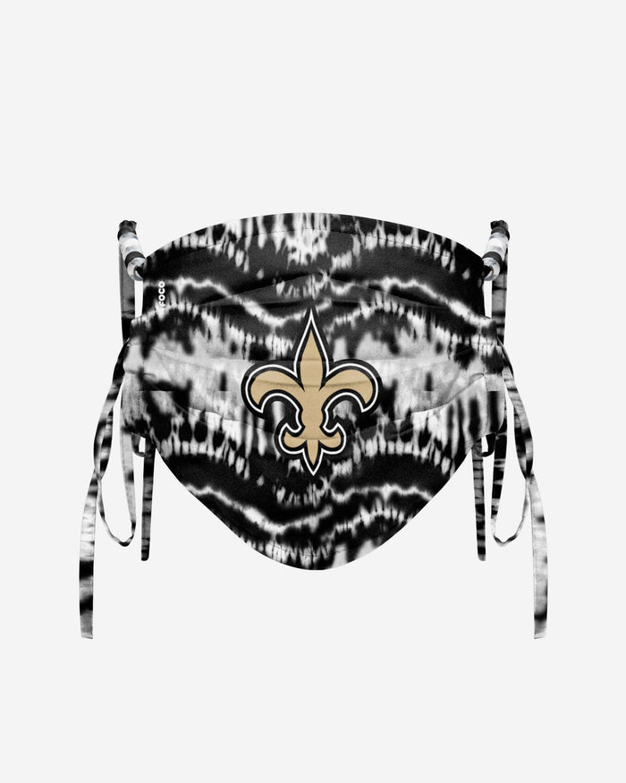 New Orleans Saints Tie-Dye Beaded Tie-Back Face Cover FOCO - FOCO.com