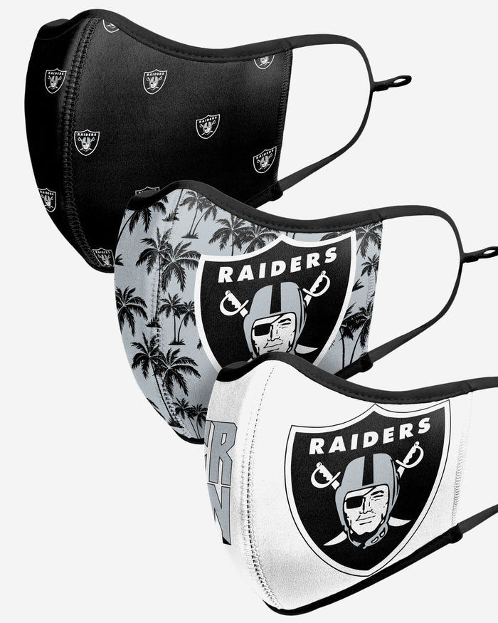 Las Vegas Raiders Thematic Sport 3 Pack Face Cover FOCO - FOCO.com