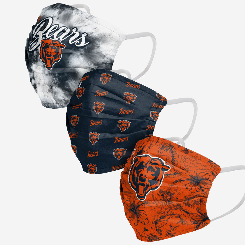 Chicago Bears Womens Matchday 3 Pack Face Cover FOCO - FOCO.com