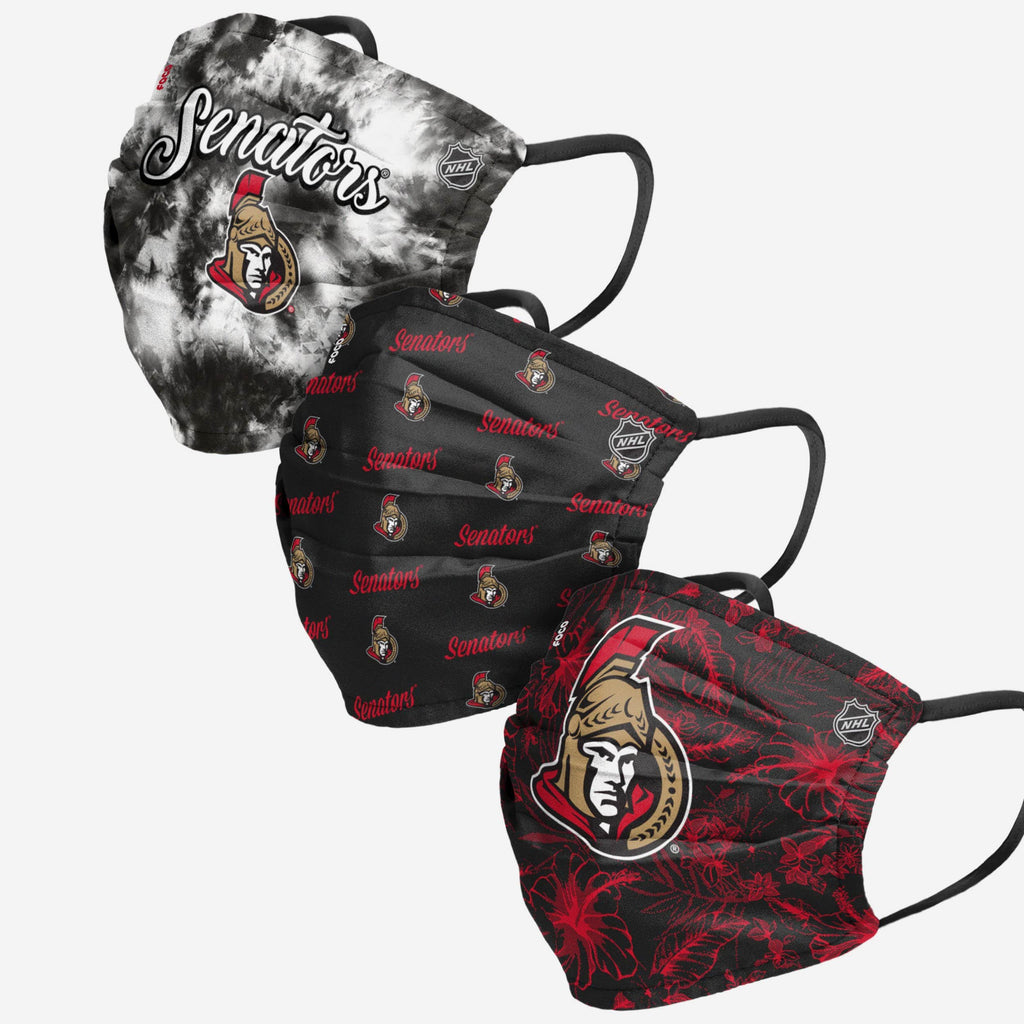 Ottawa Senators Womens Matchday 3 Pack Face Cover FOCO - FOCO.com