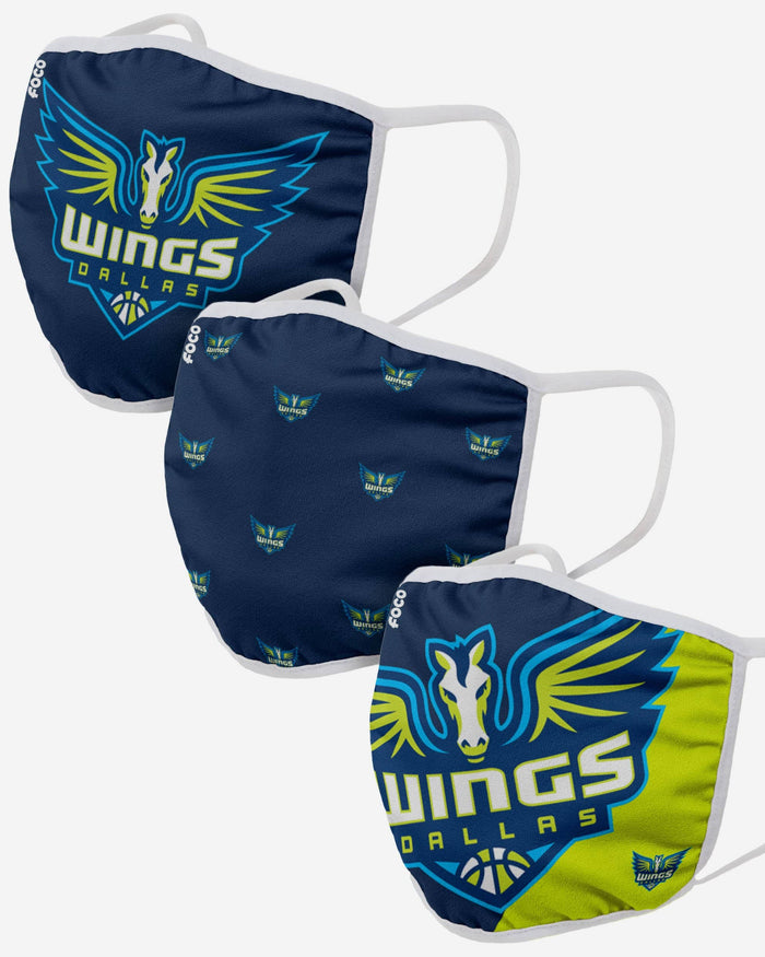 Dallas Wings 3 Pack Face Cover FOCO - FOCO.com