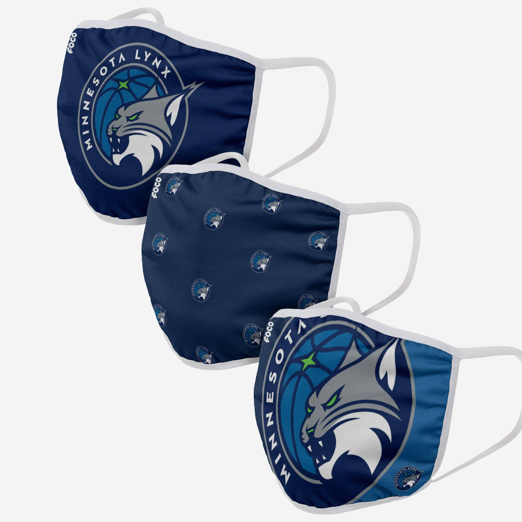 Minnesota Lynx 3 Pack Face Cover FOCO - FOCO.com