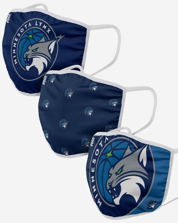 Minnesota Lynx 3 Pack Face Cover FOCO - FOCO.com