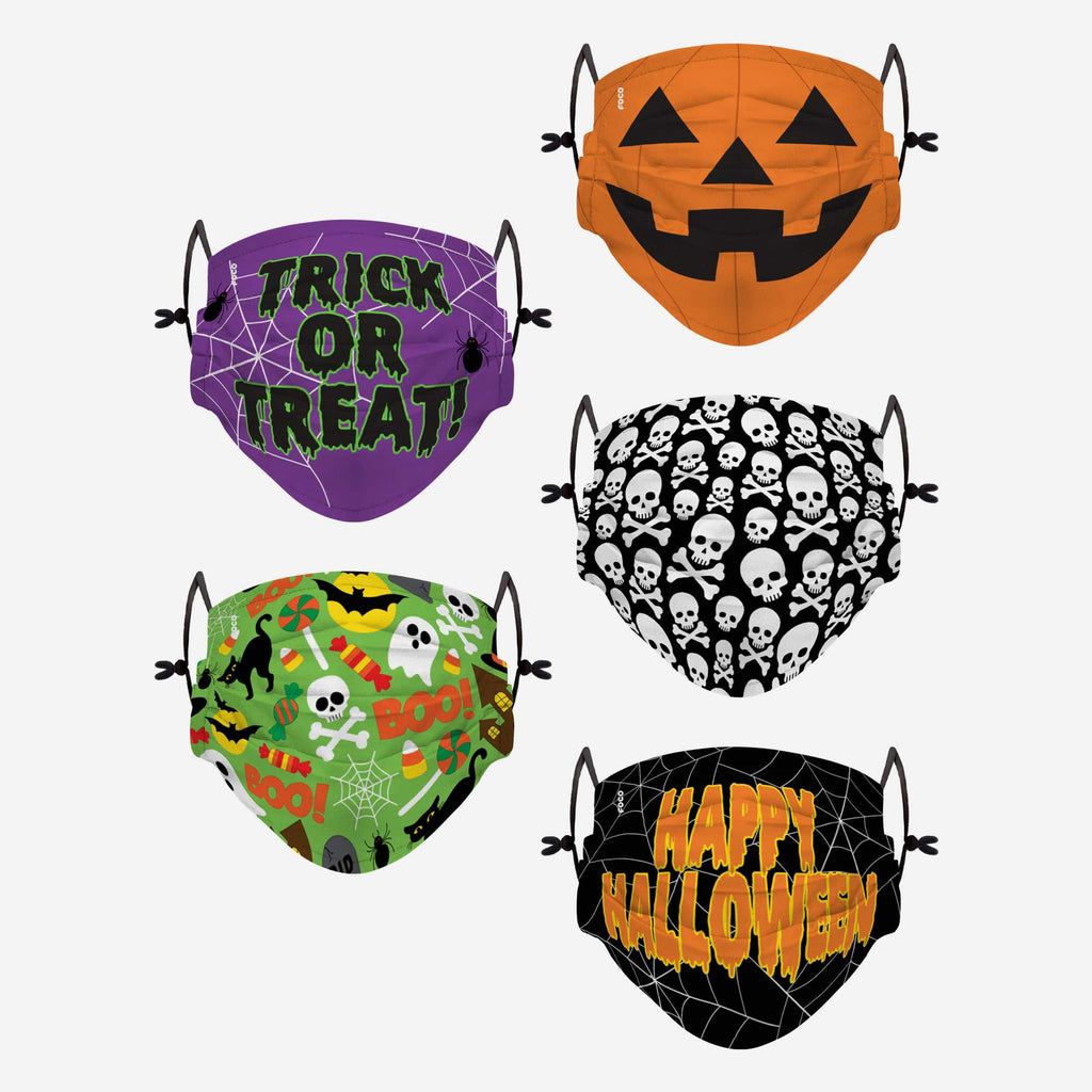 Halloween Youth Adjustable 5 Pack Face Cover FOCO - FOCO.com