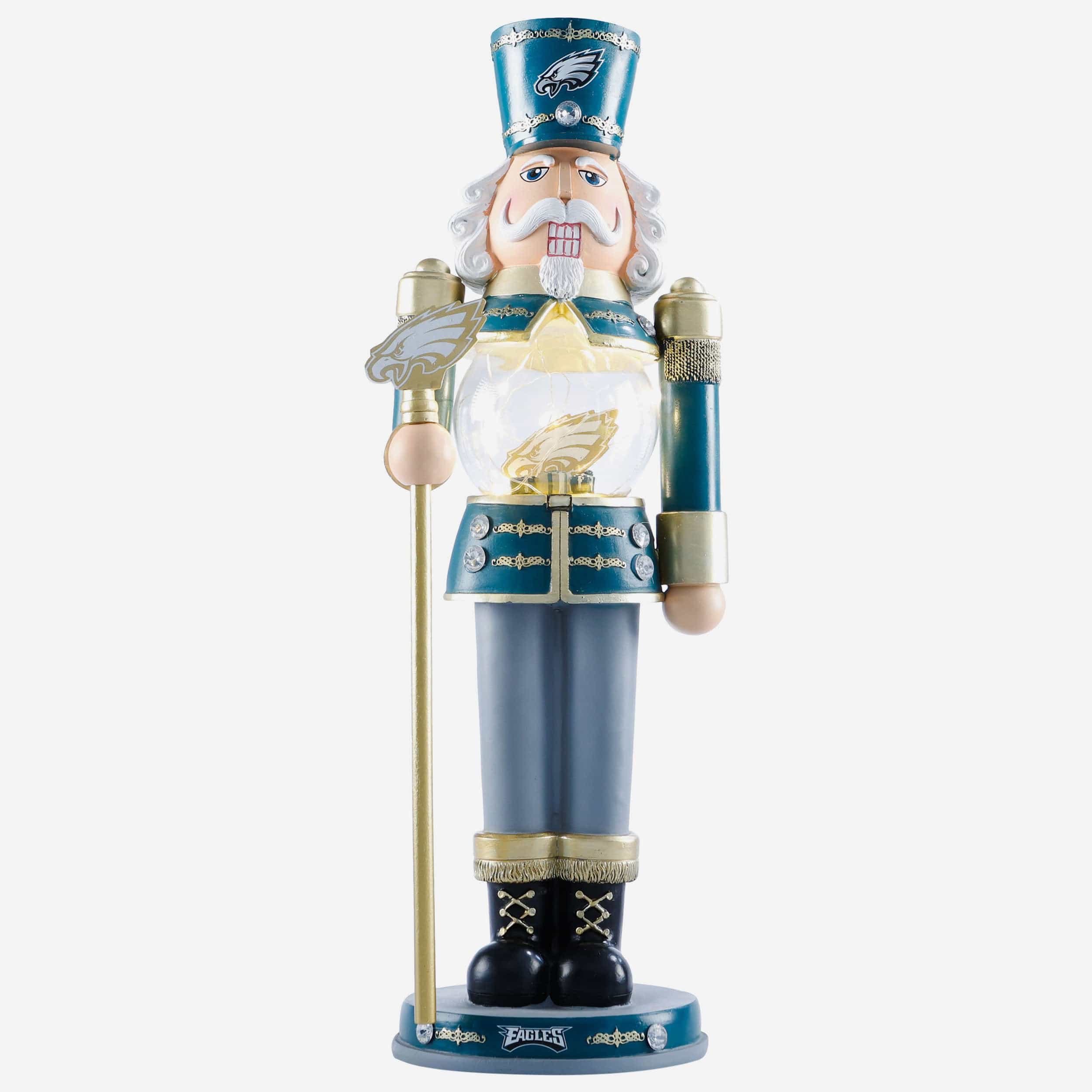 Philadelphia Eagles Wood Nutcracker Ornament - Dynasty Sports & Framing