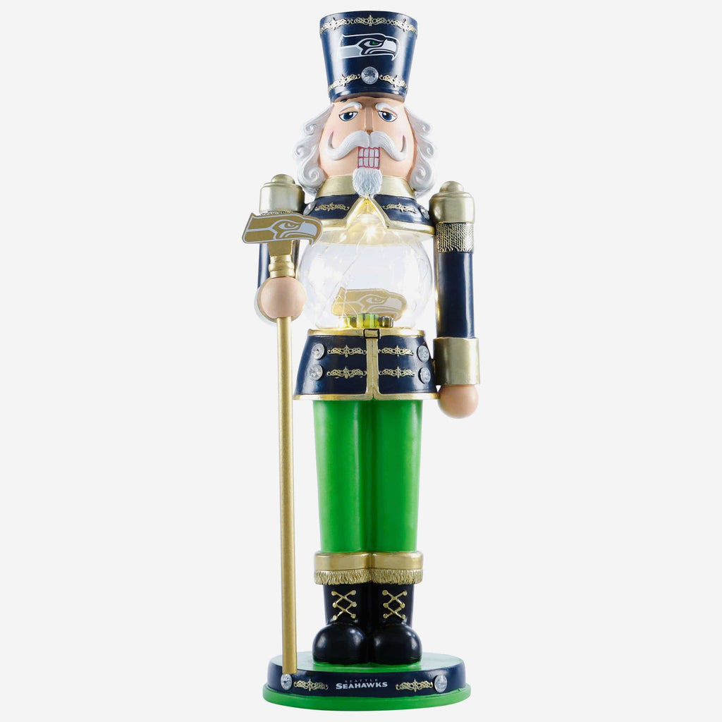 Seattle Seahawks Light Up Nutcracker FOCO - FOCO.com