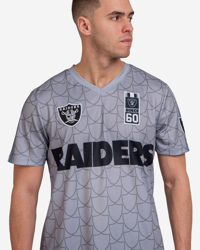 Las Vegas Raiders Short Sleeve Soccer Style Jersey FOCO - FOCO.com