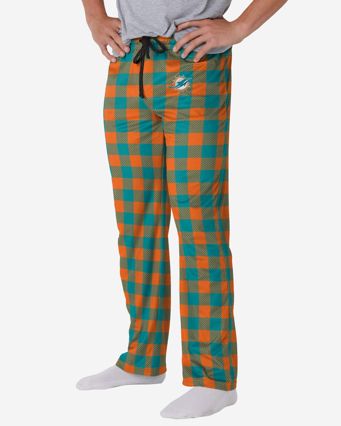 Miami Dolphins Buffalo Check Lounge Pants FOCO S - FOCO.com