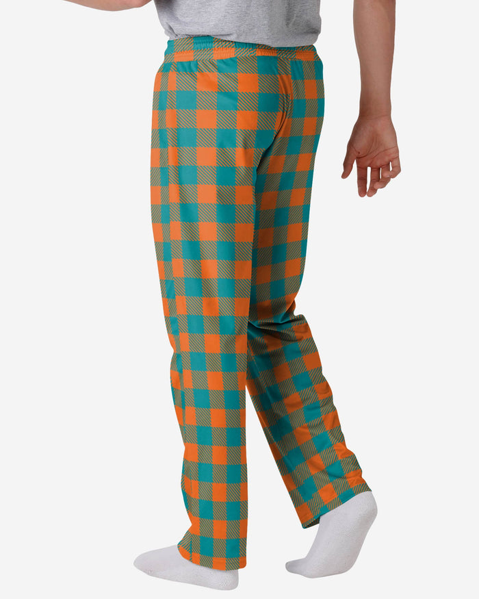 Miami Dolphins Buffalo Check Lounge Pants FOCO - FOCO.com