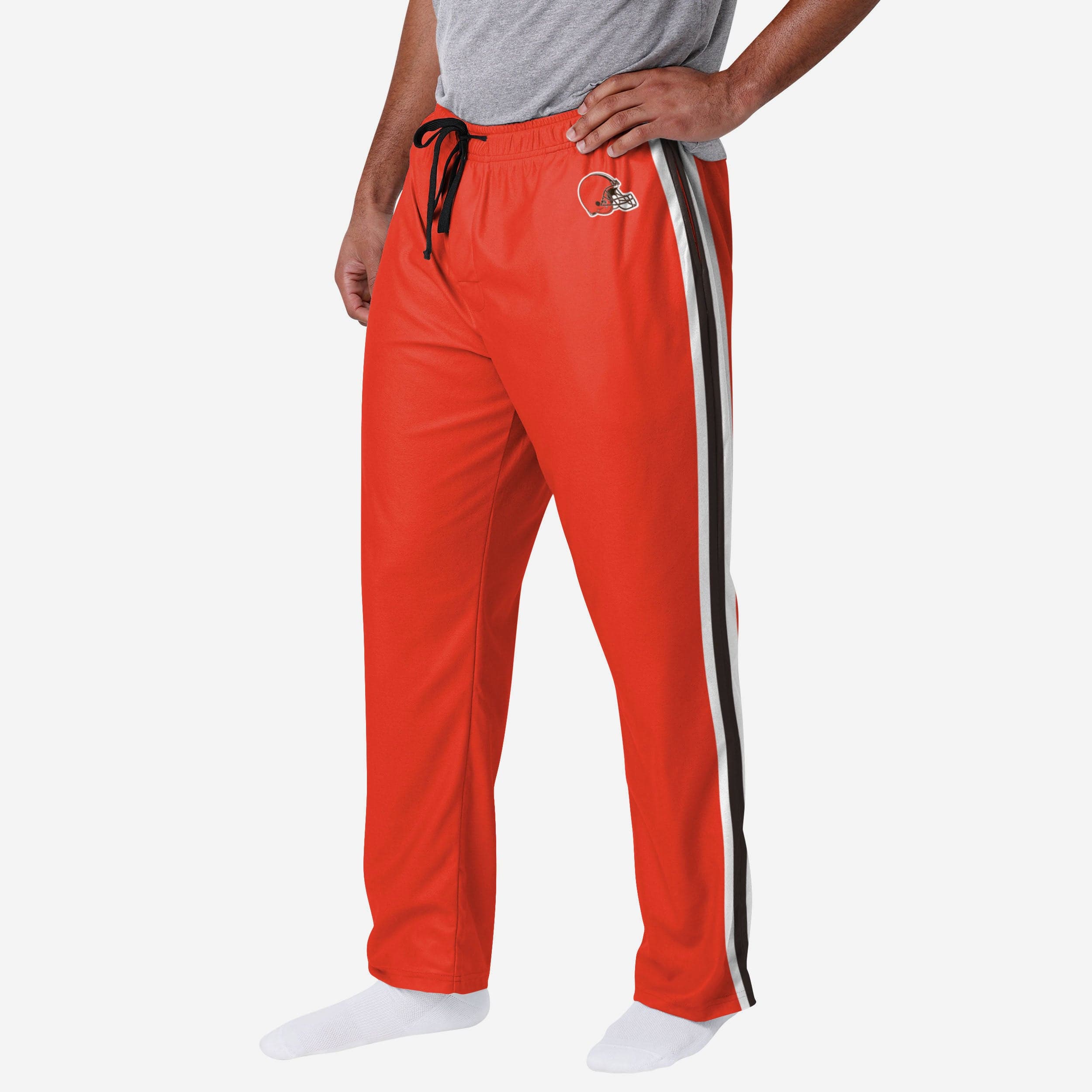FOCO Cincinnati Bengals NFL Mens White Stripe Pajama Pants