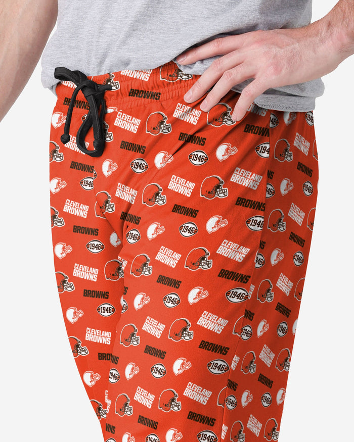 Cleveland Browns Repeat Print Lounge Pants FOCO - FOCO.com