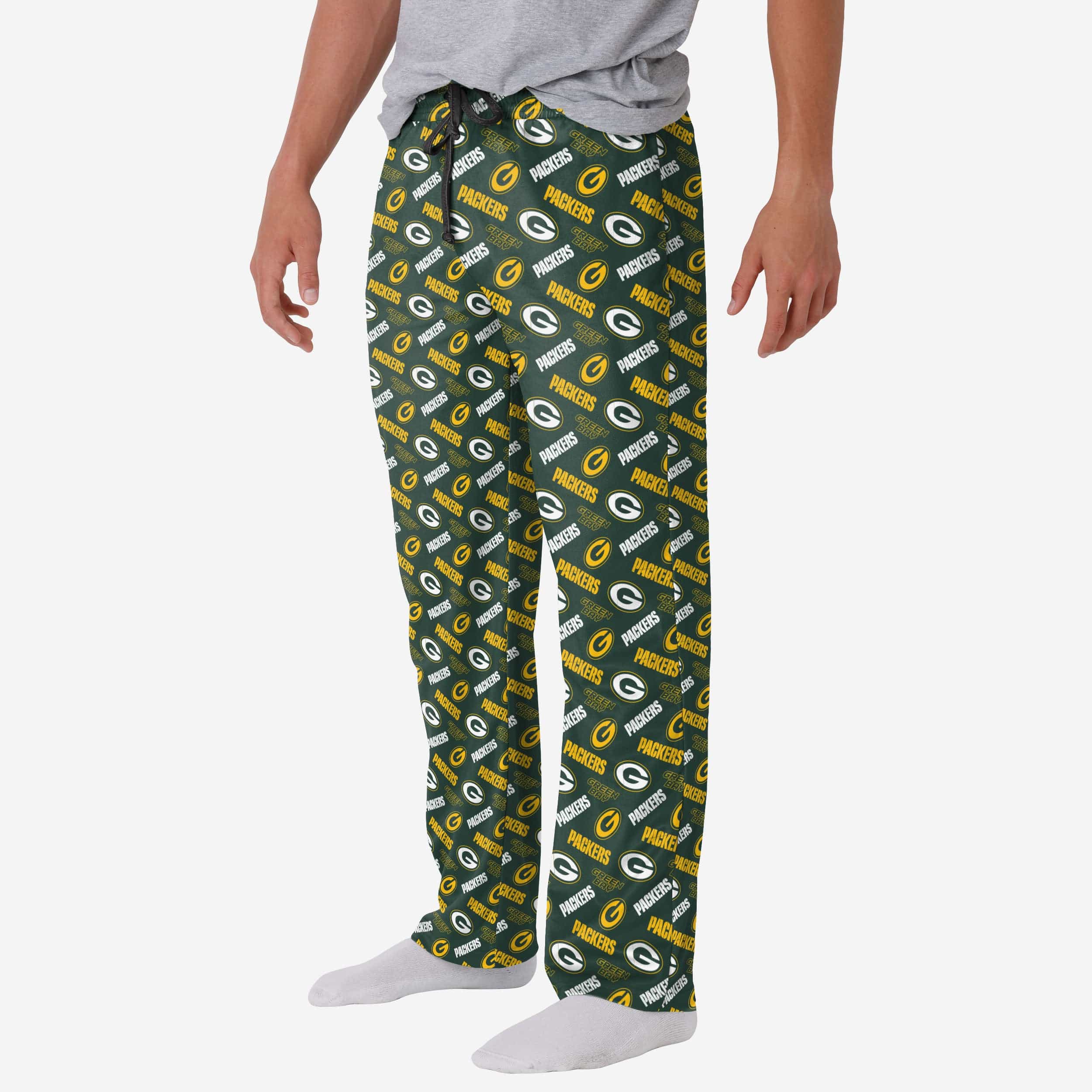 FOCO Green Bay Packers NFL Mens Repeat Print Lounge Pants