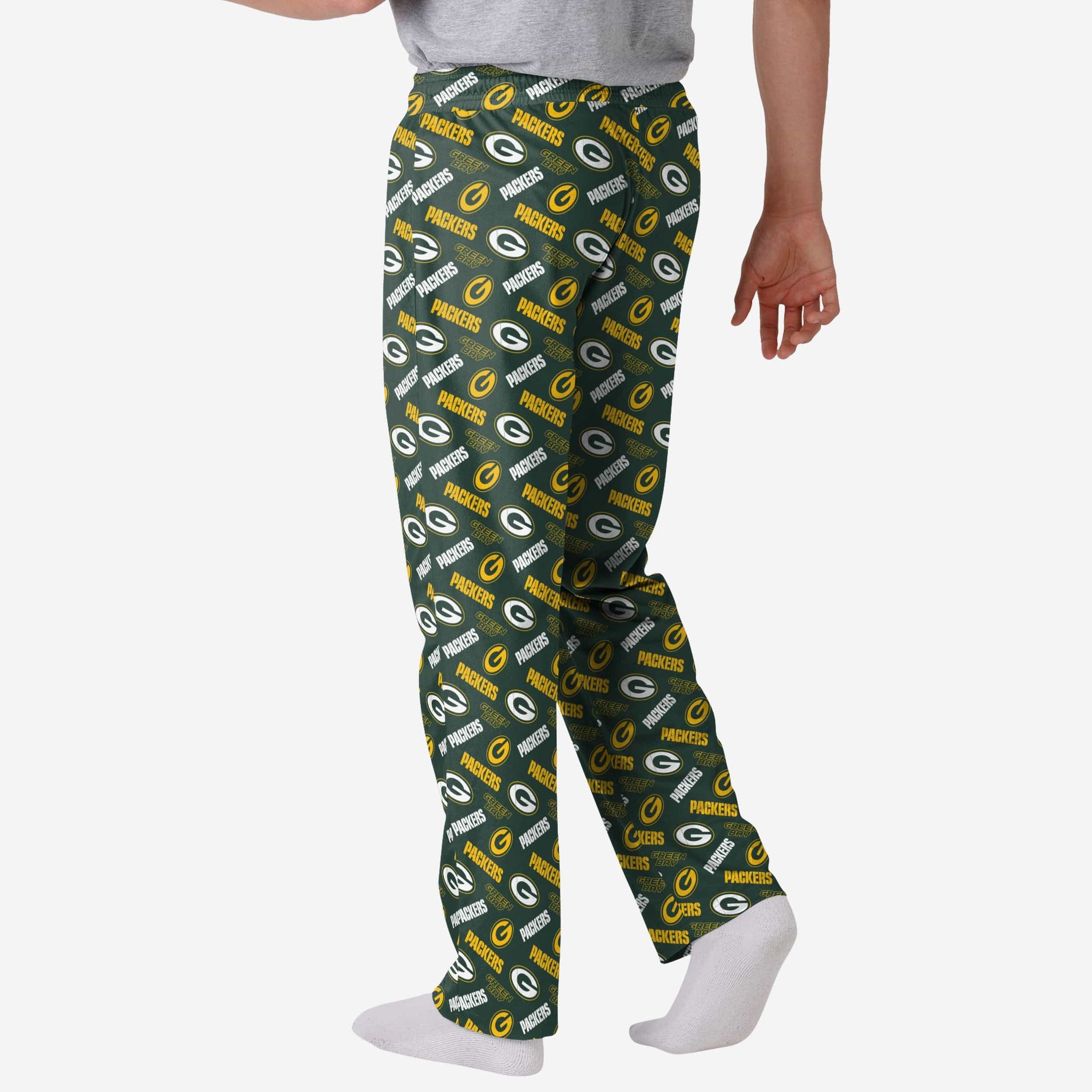 FOCO Green Bay Packers NFL Mens Repeat Print Lounge Pants