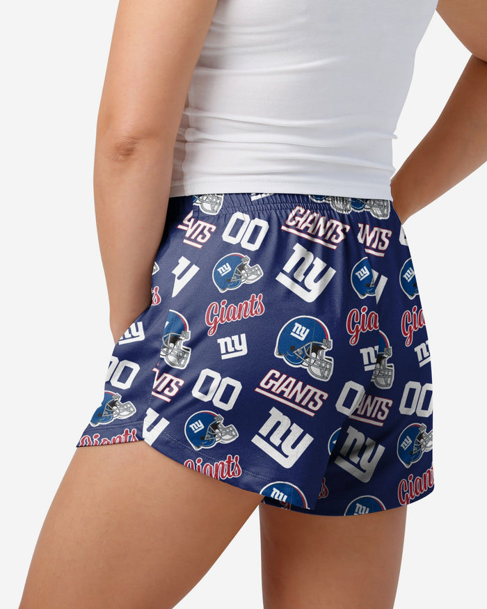 New York Giants Womens Gameday Ready Lounge Shorts FOCO - FOCO.com