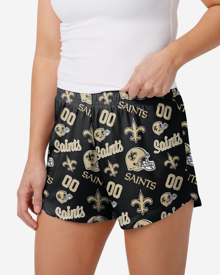 New Orleans Saints Womens Gameday Ready Lounge Shorts FOCO S - FOCO.com