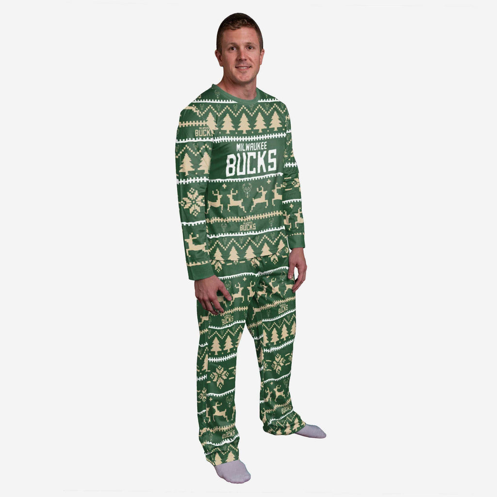 Milwaukee Bucks Family Holiday Pajamas FOCO S - FOCO.com