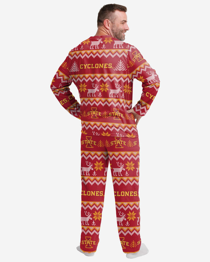 Iowa State Cyclones Mens Ugly Pattern Family Holiday Pajamas FOCO - FOCO.com