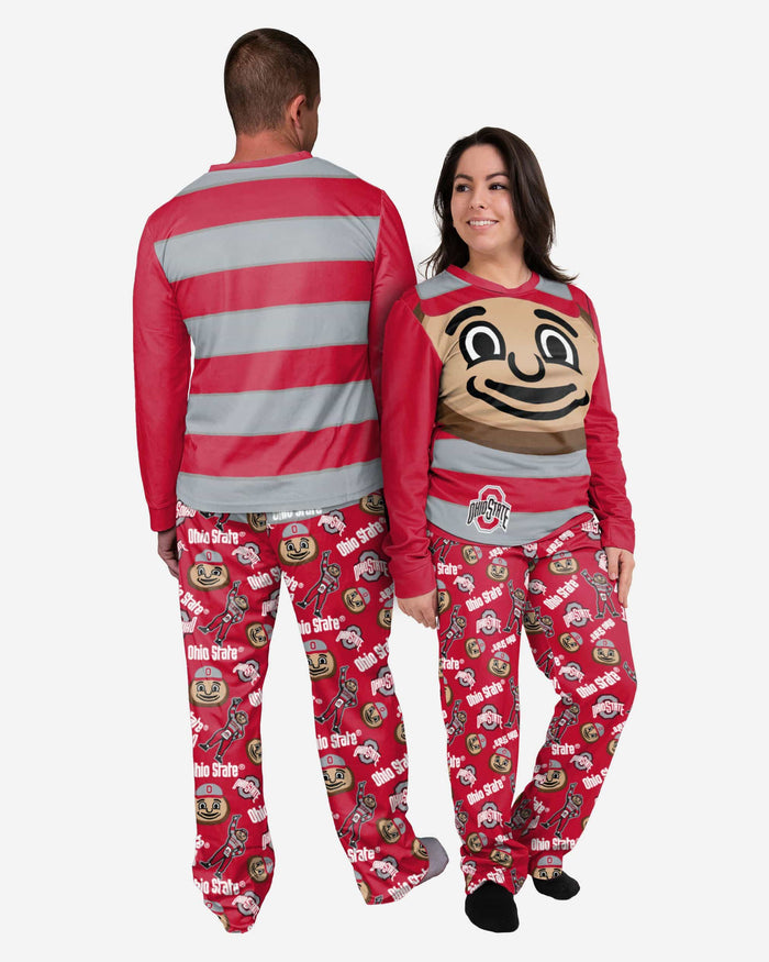 Brutus Buckeye Ohio State Buckeyes Mascot Pajamas FOCO - FOCO.com