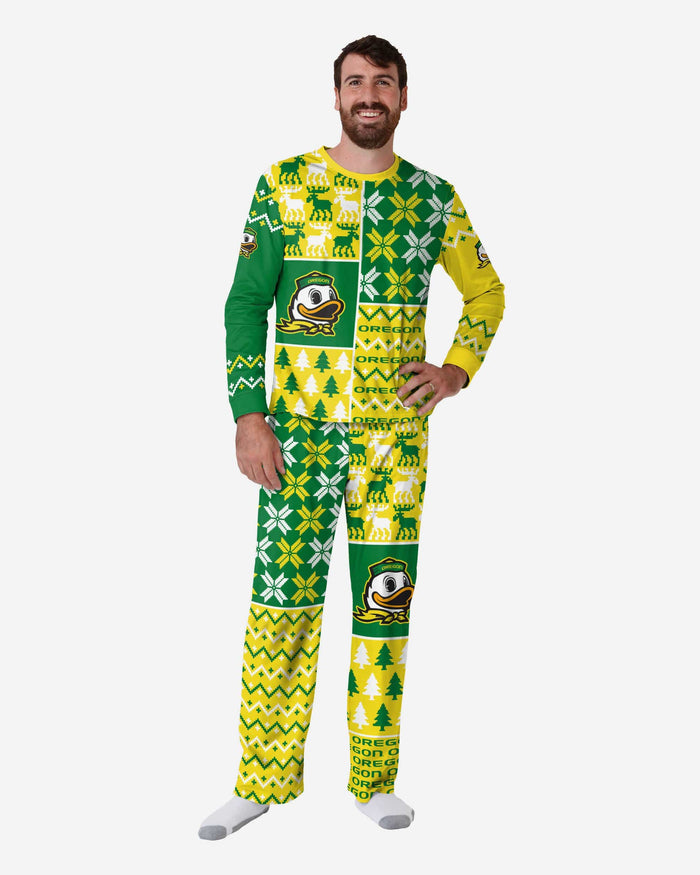 Oregon Ducks Mens Busy Block Family Holiday Pajamas FOCO S - FOCO.com