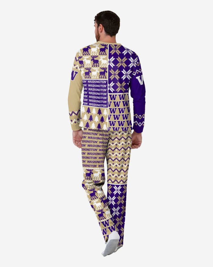 Washington Huskies Mens Busy Block Family Holiday Pajamas FOCO - FOCO.com