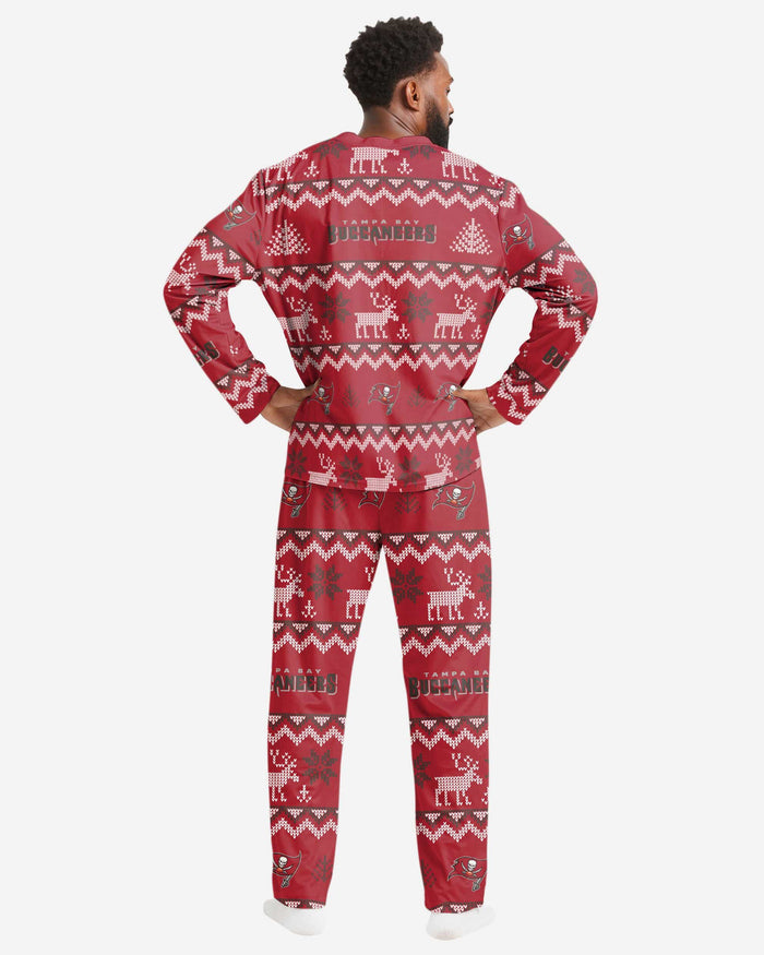 Tampa Bay Buccaneers Mens Ugly Pattern Family Holiday Pajamas FOCO - FOCO.com