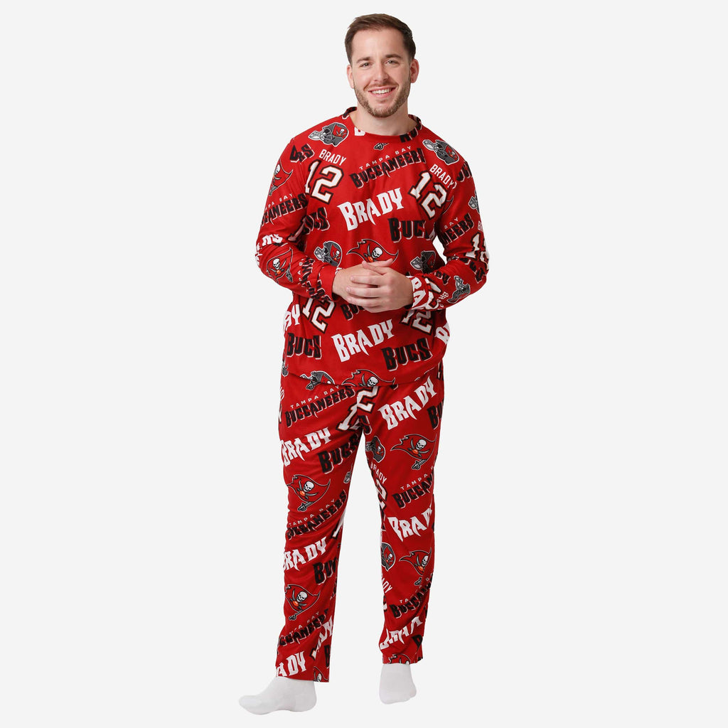 Tampa Bay Buccaneers Tom Brady Pajama Set FOCO