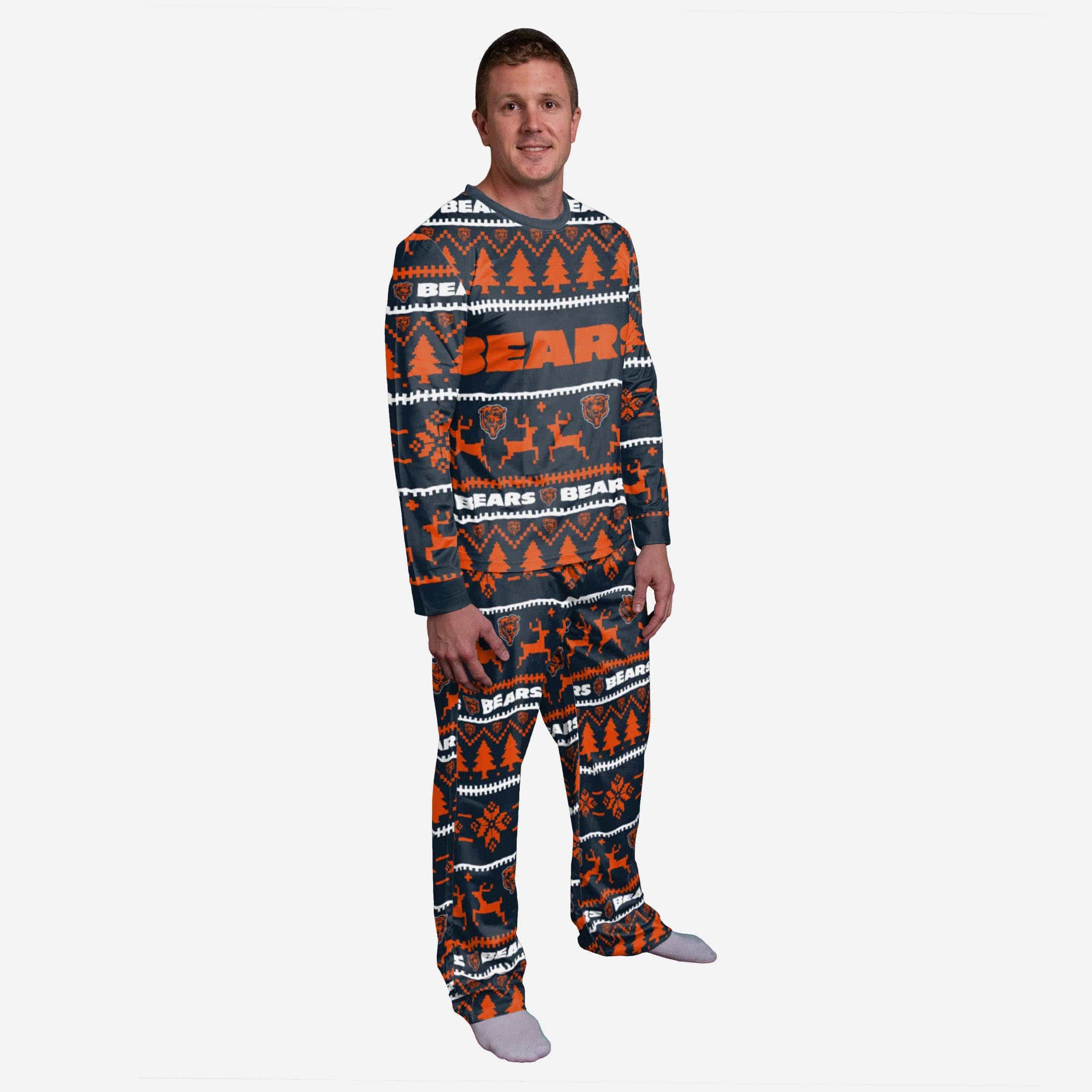 : FOCO NFL Chicago Bears Men's Pajama Shirt and Pants Lounge Set  Size Small 30-32 Multi : Sports & Outdoors