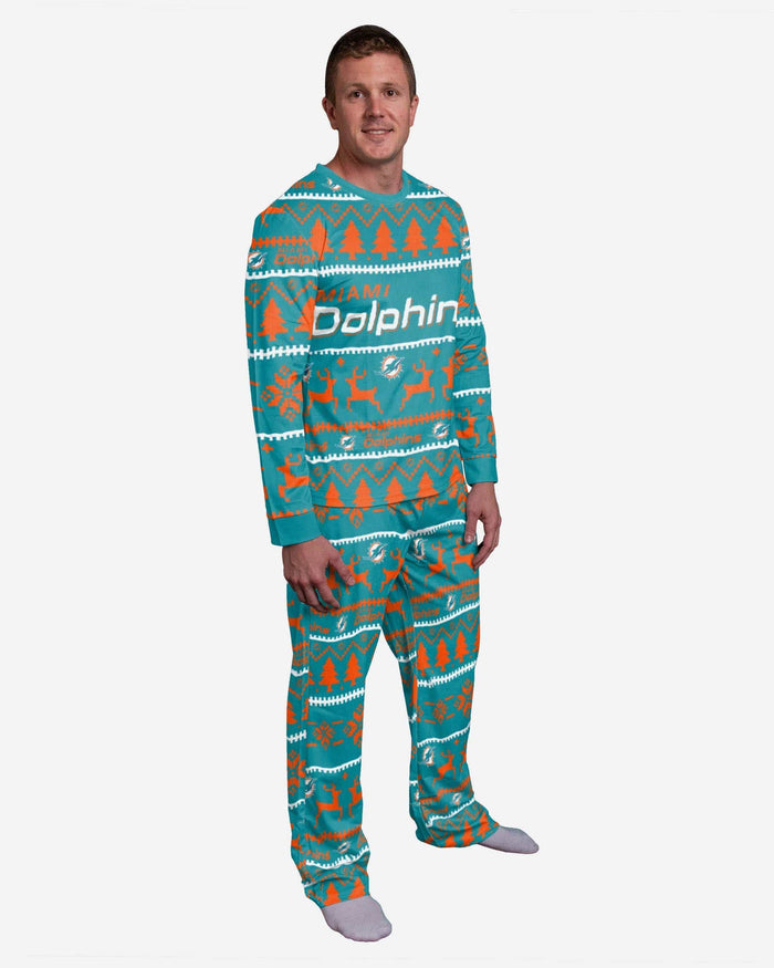 Miami Dolphins Family Holiday Pajamas FOCO S - FOCO.com