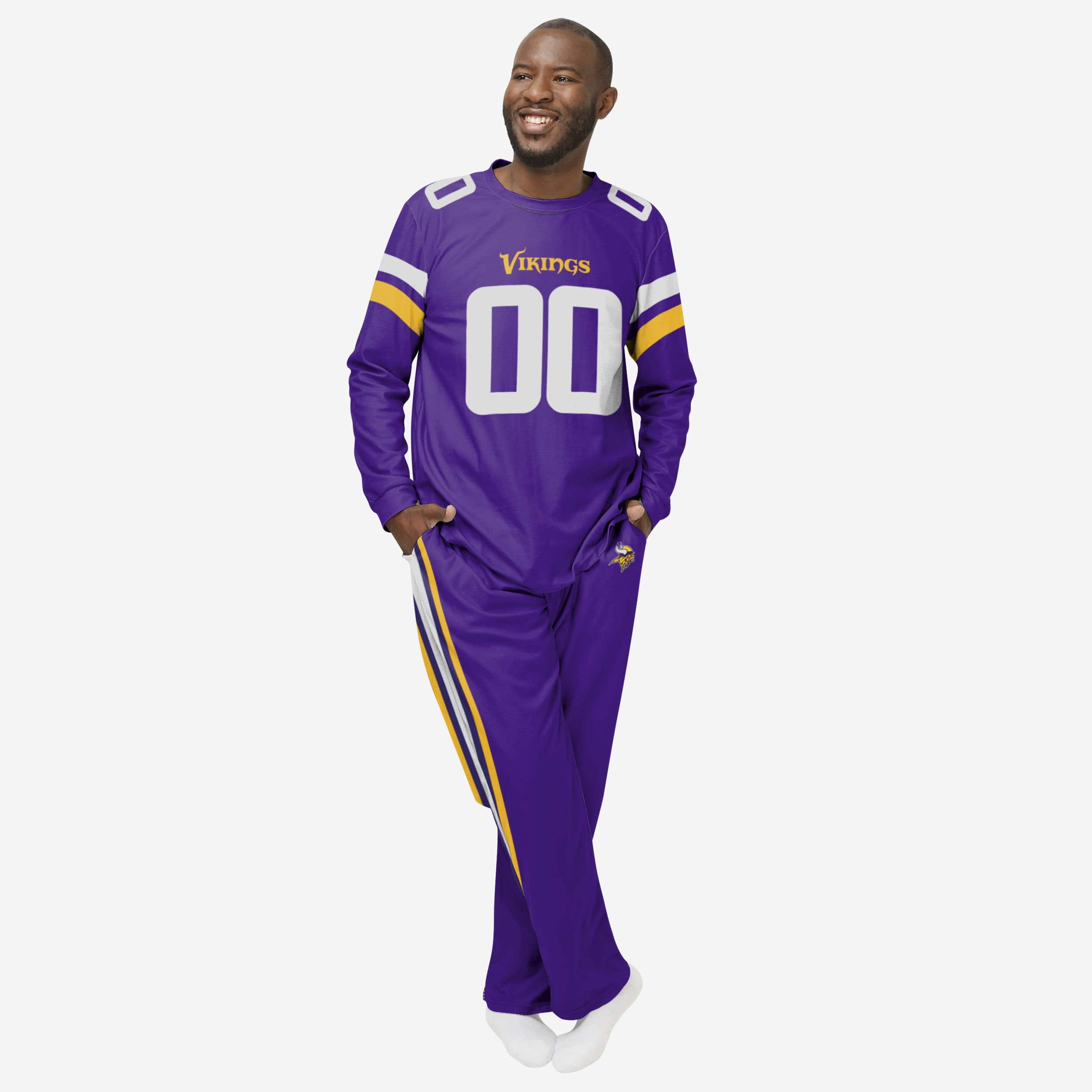 Men's FOCO Purple Minnesota Vikings Team Ugly Pajama Set