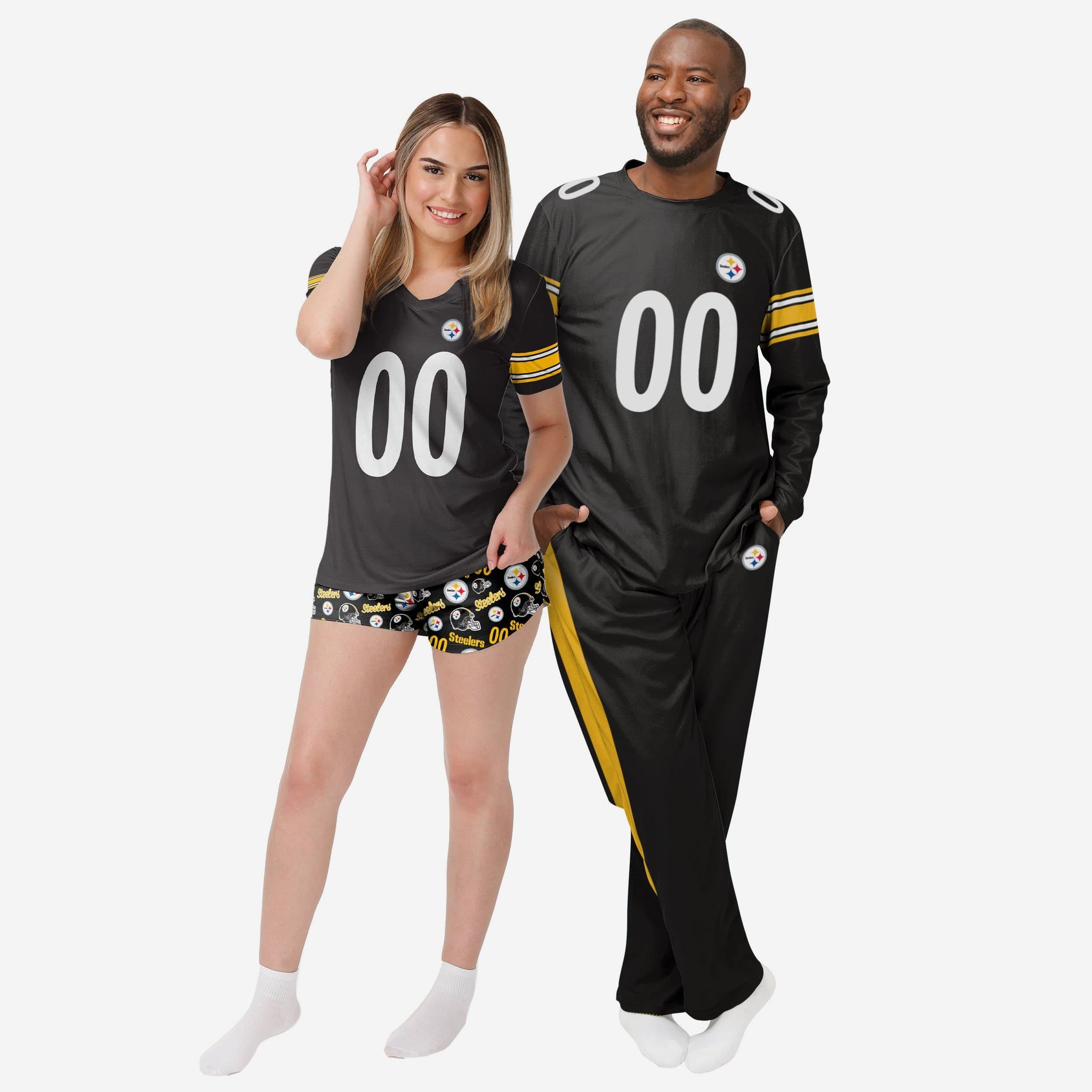 : FOCO NFL Pittsburgh Steelers Men's Pajama Shirt and