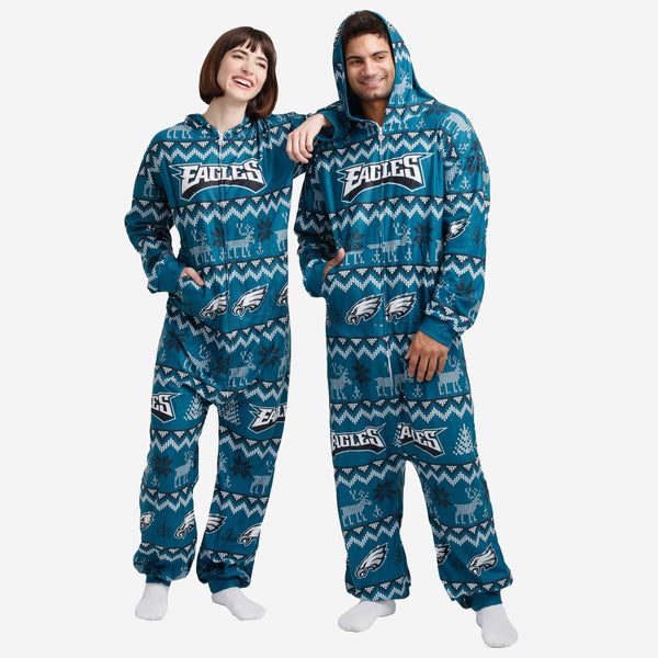 Seattle Seahawks Ugly Pattern One Piece Pajamas FOCO