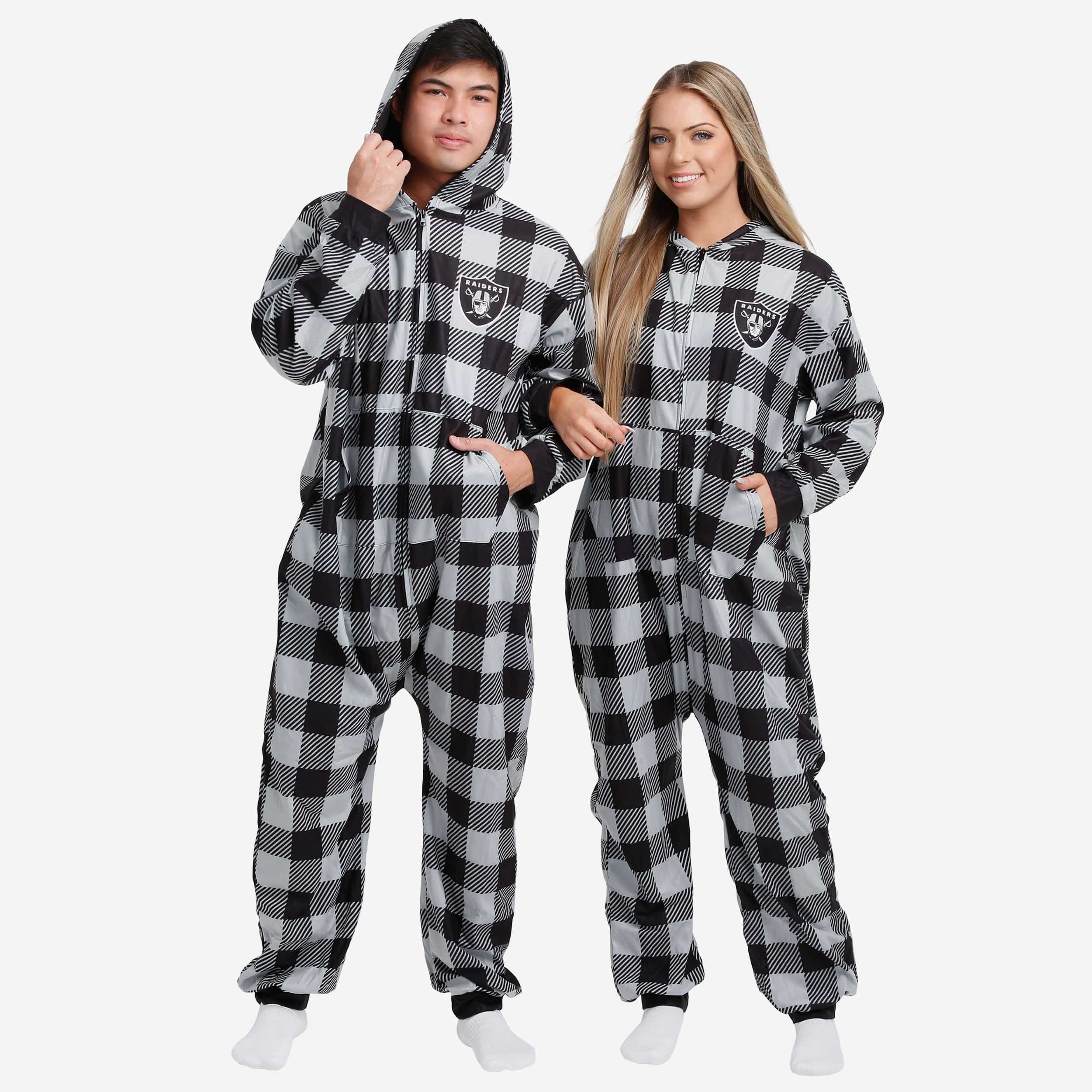 Las Vegas Raiders FOCO Women's Ugly Pajamas Set - Gray