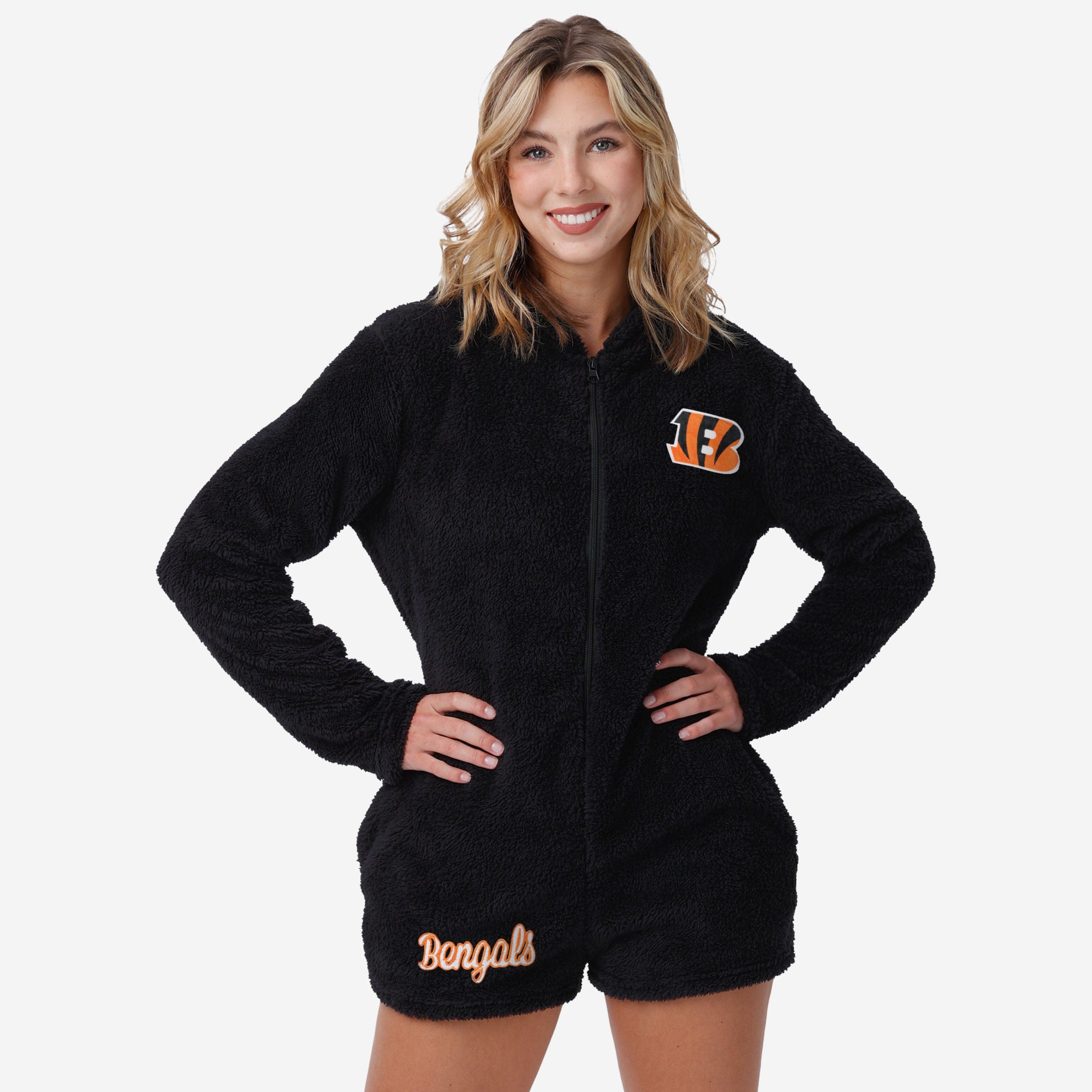 Cincinnati Bengals NFL Womens Sherpa One Piece Pajamas