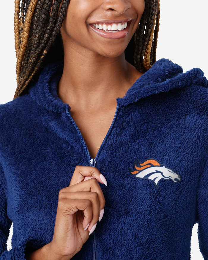 Denver Broncos Womens Short Cozy One Piece Pajamas FOCO - FOCO.com