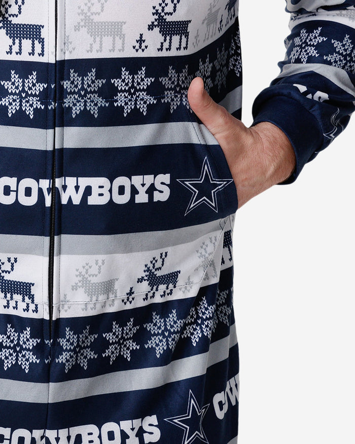 Dallas Cowboys Ugly Short One Piece Pajamas, Mens Size: M