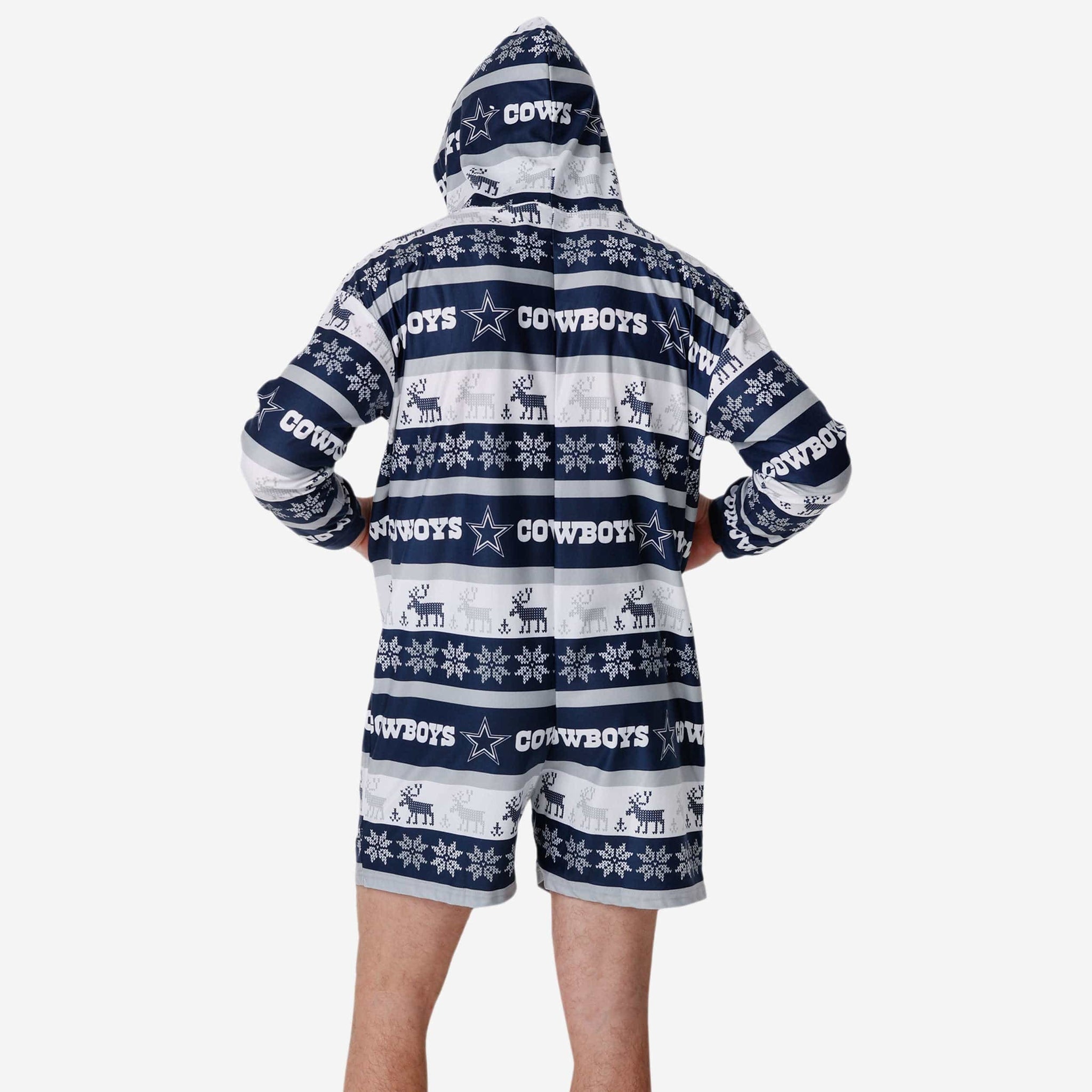 Foco Dallas cowboys NFL Plaid One Piece Pajamas - M