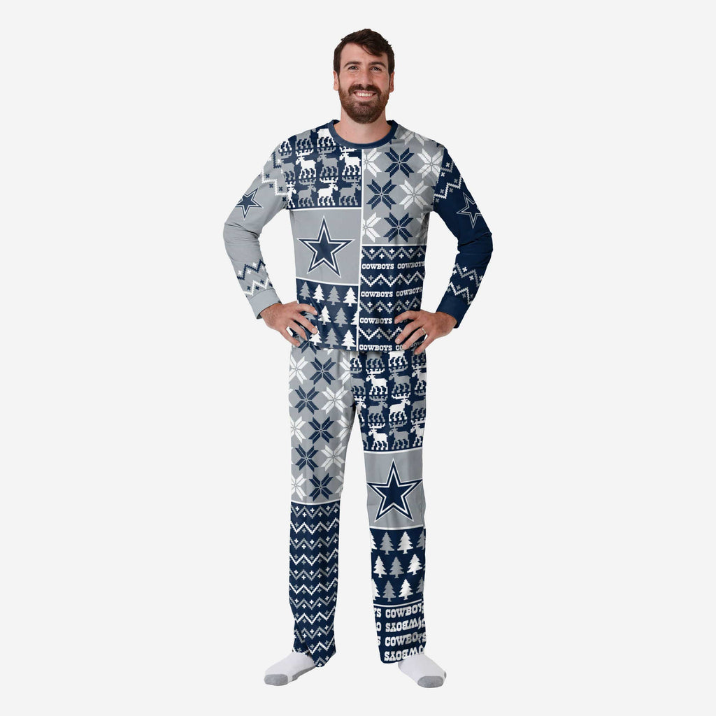 Dallas Cowboys Mens Busy Block Family Holiday Pajamas FOCO S - FOCO.com