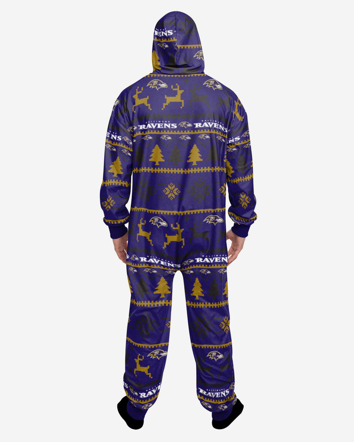 Baltimore Ravens Holiday One Piece Pajamas FOCO - FOCO.com