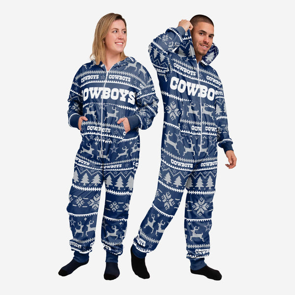 Men's Dallas Cowboys FOCO Navy Wordmark Ugly Pajama Set