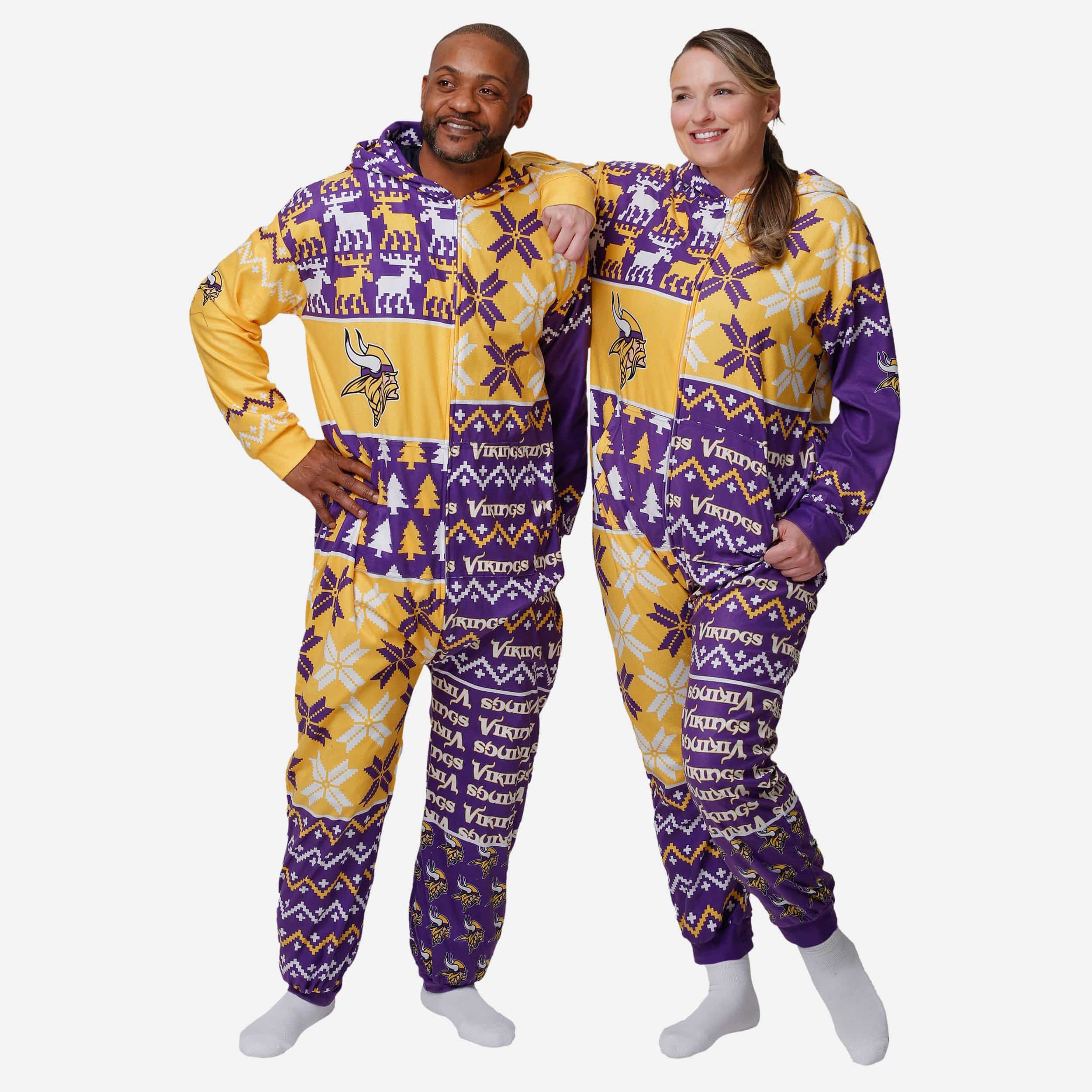 Minnesota Vikings Busy Block One Piece Pajamas FOCO