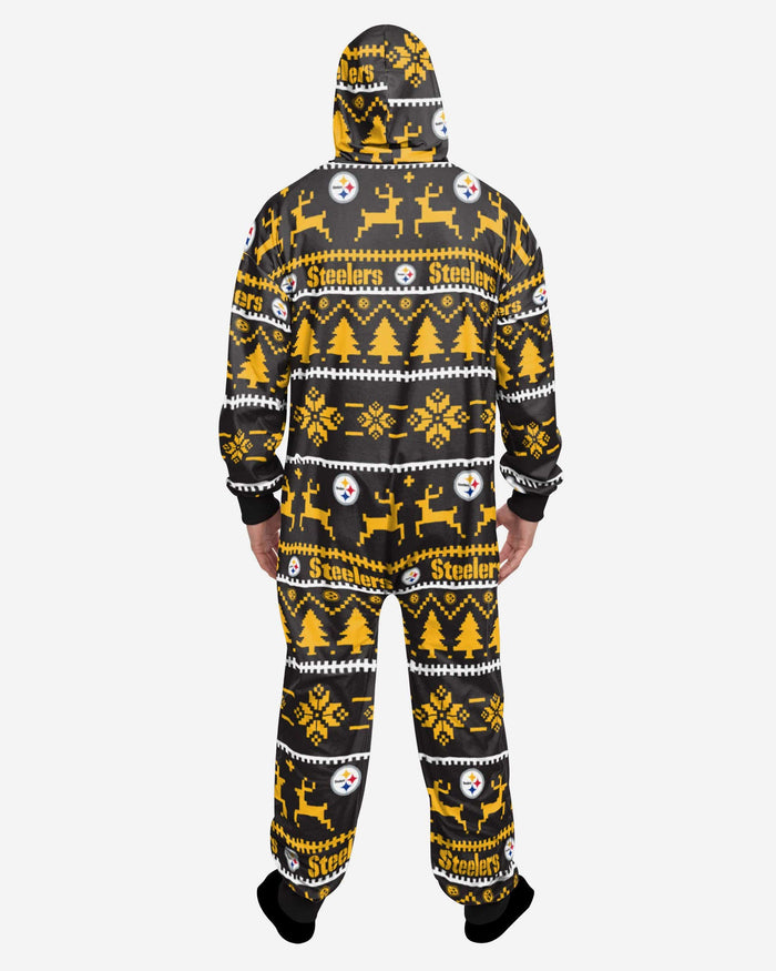 Pittsburgh Steelers Holiday One Piece Pajamas FOCO - FOCO.com