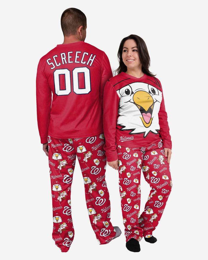 Screech Washington Nationals Womens Mascot Pajamas FOCO - FOCO.com