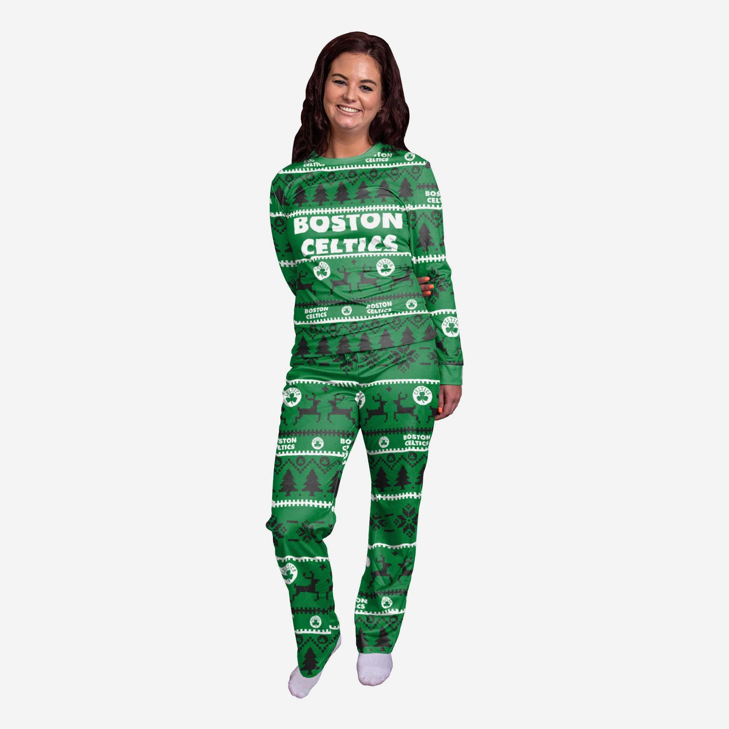 Philadelphia Eagles FOCO Wordmark Ugly Pajama Set - Midnight Green