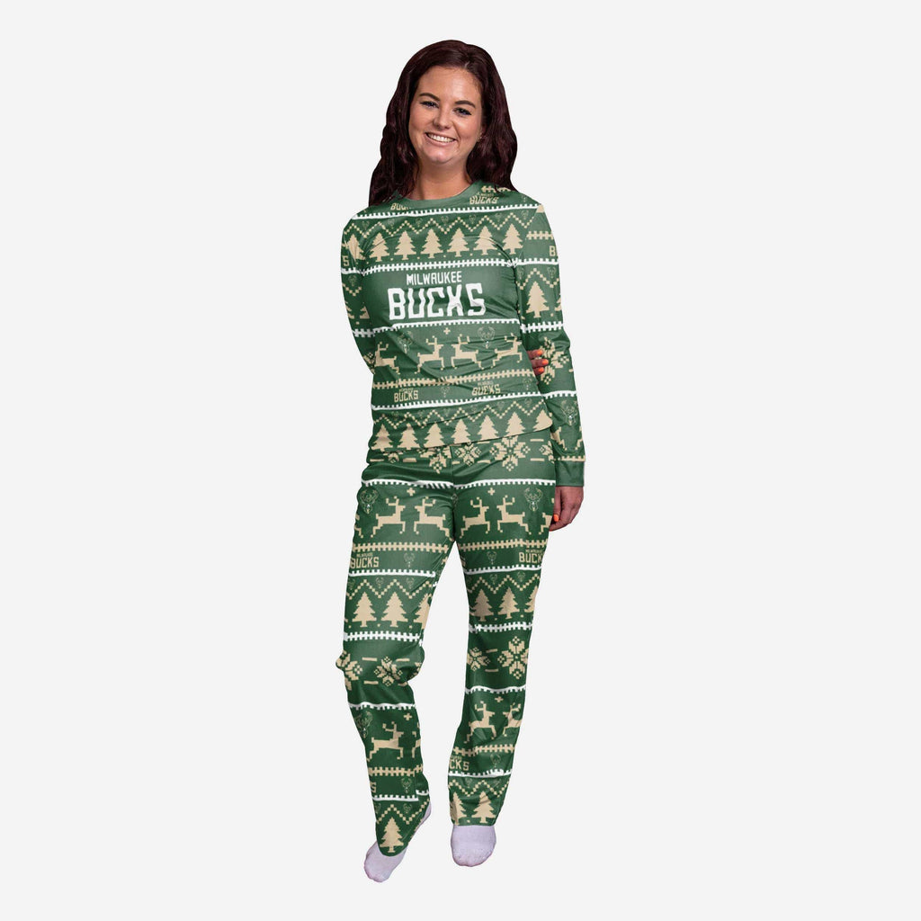 Milwaukee Bucks Womens Family Holiday Pajamas FOCO S - FOCO.com