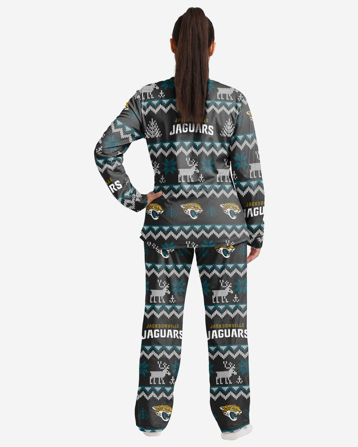 Jacksonville Jaguars Womens Ugly Pattern Family Holiday Pajamas FOCO - FOCO.com