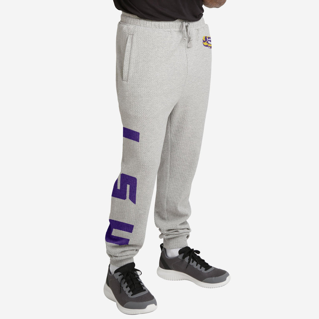 LSU Tigers Gray Woven Joggers FOCO S - FOCO.com