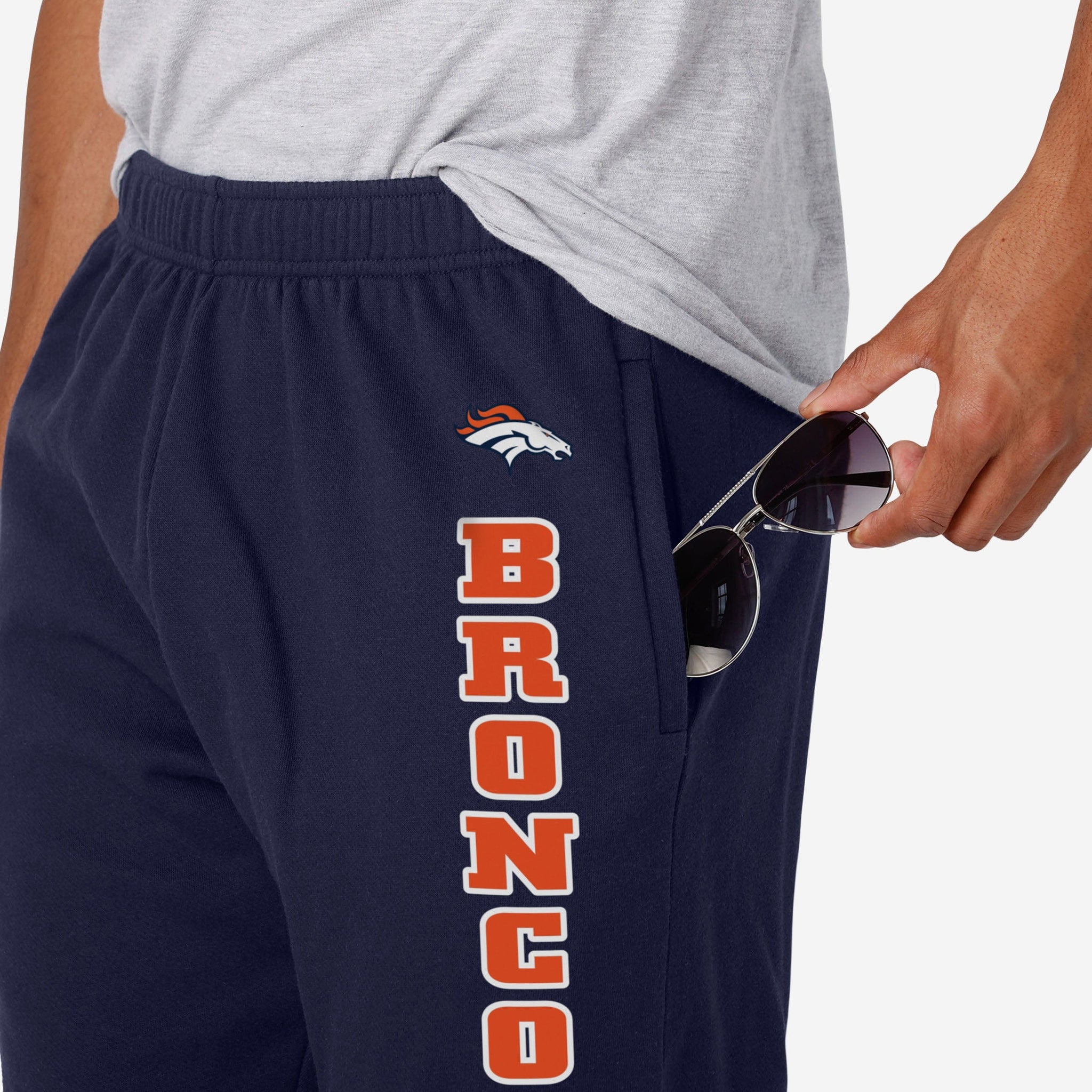 Men's FOCO Navy Denver Broncos Team Ugly Pajama Set