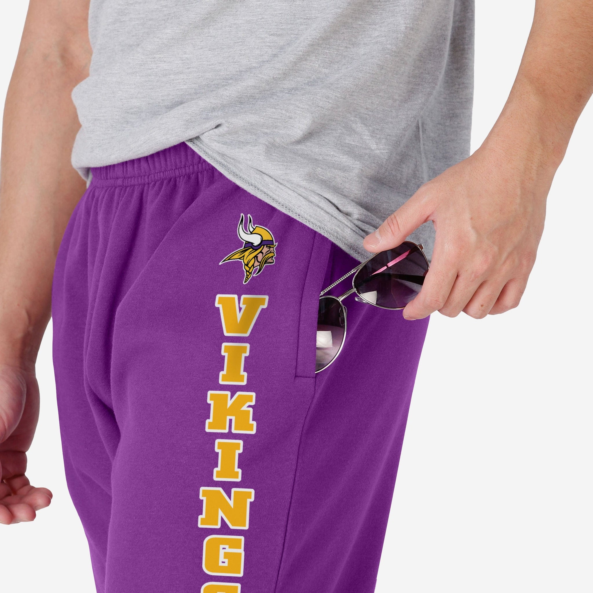 FOCO Minnesota Vikings NFL Womens Big Wordmark Gray Sweatpants