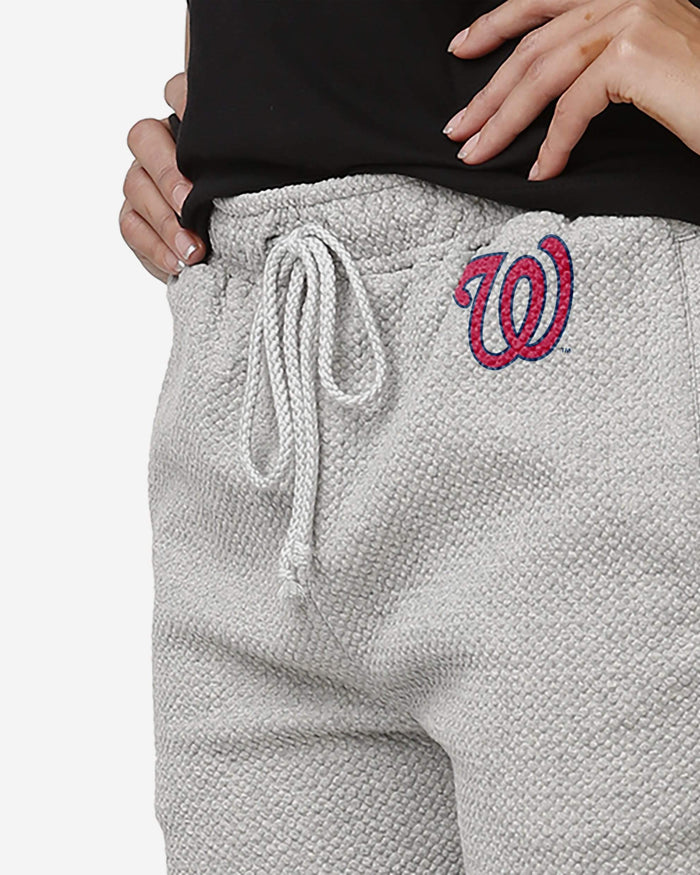 Washington Nationals Womens Gray Woven Joggers FOCO - FOCO.com