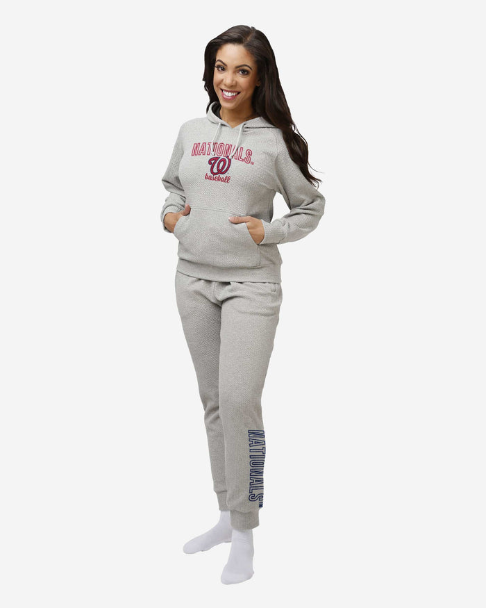 Washington Nationals Womens Gray Woven Joggers FOCO - FOCO.com